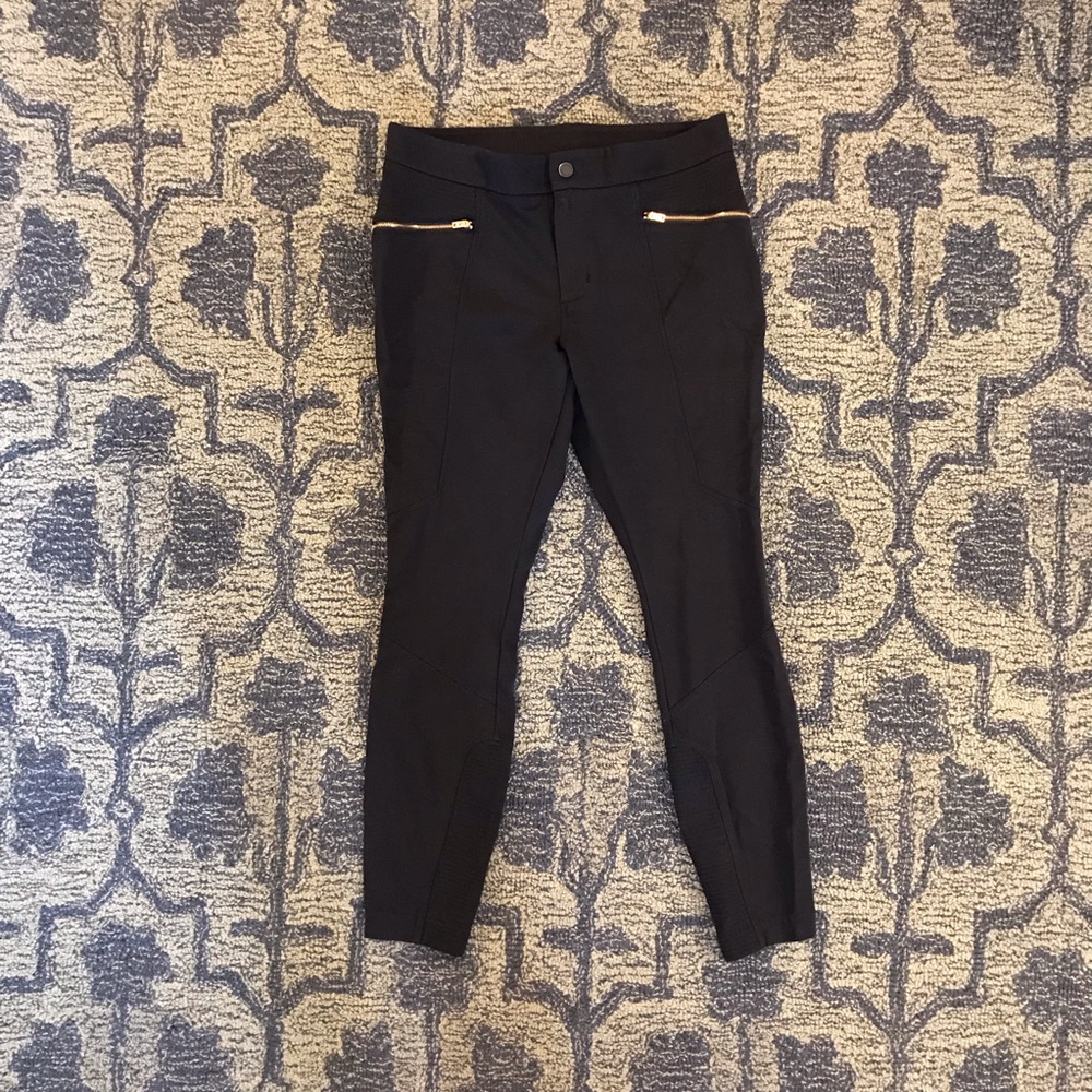 Athleta Navy Leggings with Zippers